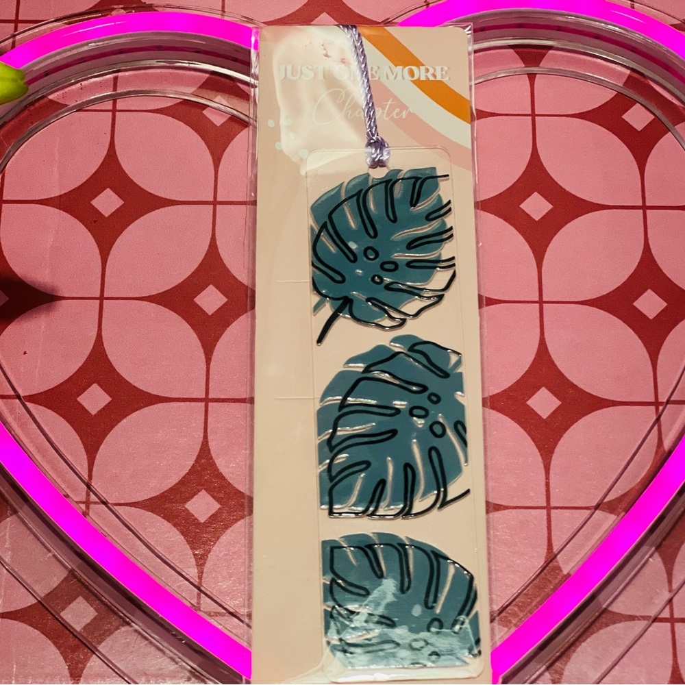 Teal Leaf Bookmark